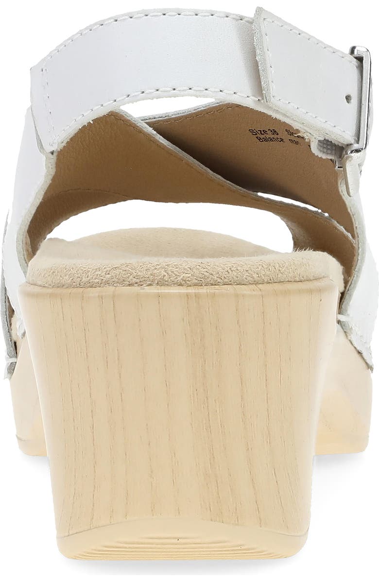 Dansko Sloane Slingback Platform Sandal, Alternate, color, White Full Grain