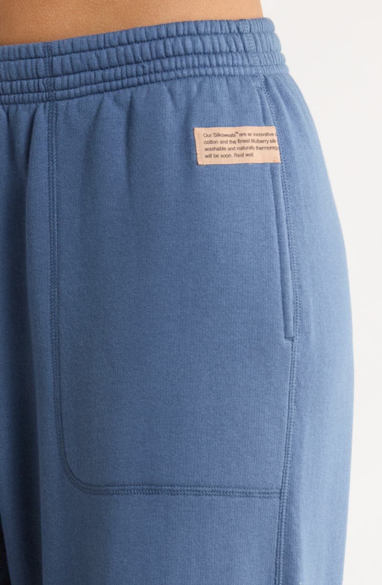 Lunya Silksweats Cotton & Silk Blend Pajama Sweatpants, Alternate, color, Tideworn Blue