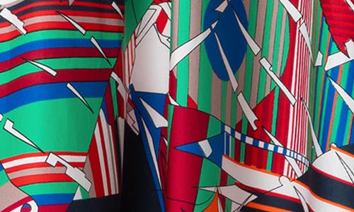 Akris Punto Sea Clipper Print Flared Midi Skirt In Multicolor