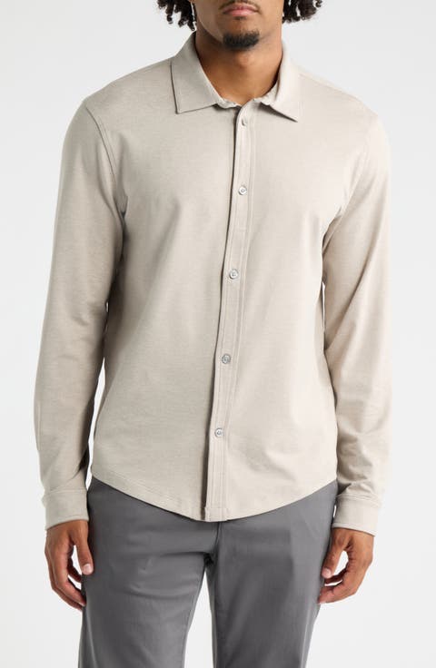 Ponto Knit Button-Up Shirt