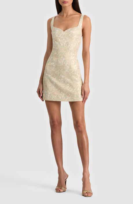 Eve Metallic Brocade Minidress