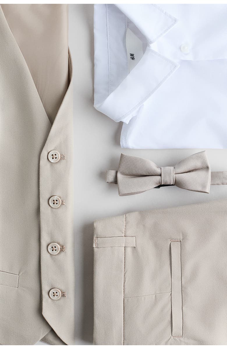 H&M 4-piece Dressy Set, Alternate, color, Beige/White