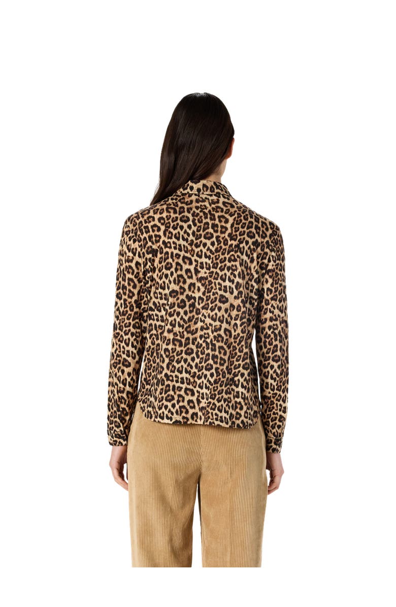 GERARD DAREL Heloise Leopard Print Long Sleeve Shirt, Alternate, color, Camel