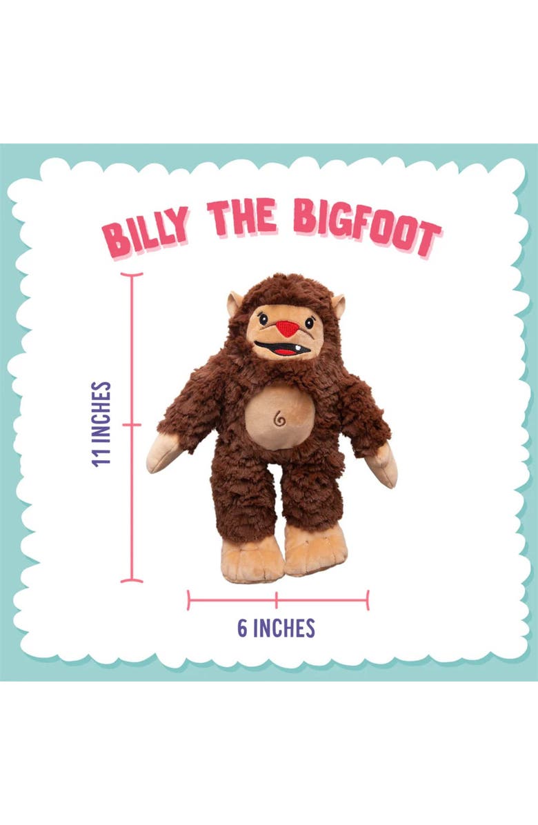 SnugArooz Billy the Big Foot, Brown Plush Dog Toy, Squeaks, Crinkles, Alternate, color, Brown
