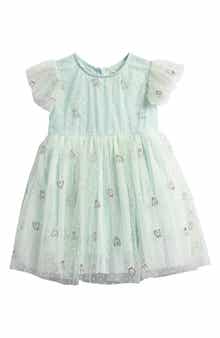 Doe A Dear Kids' Hearts Embroidered Dress