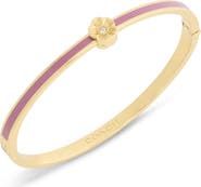 COACH Tea Rose Enamel Thin Hinged Bracelet