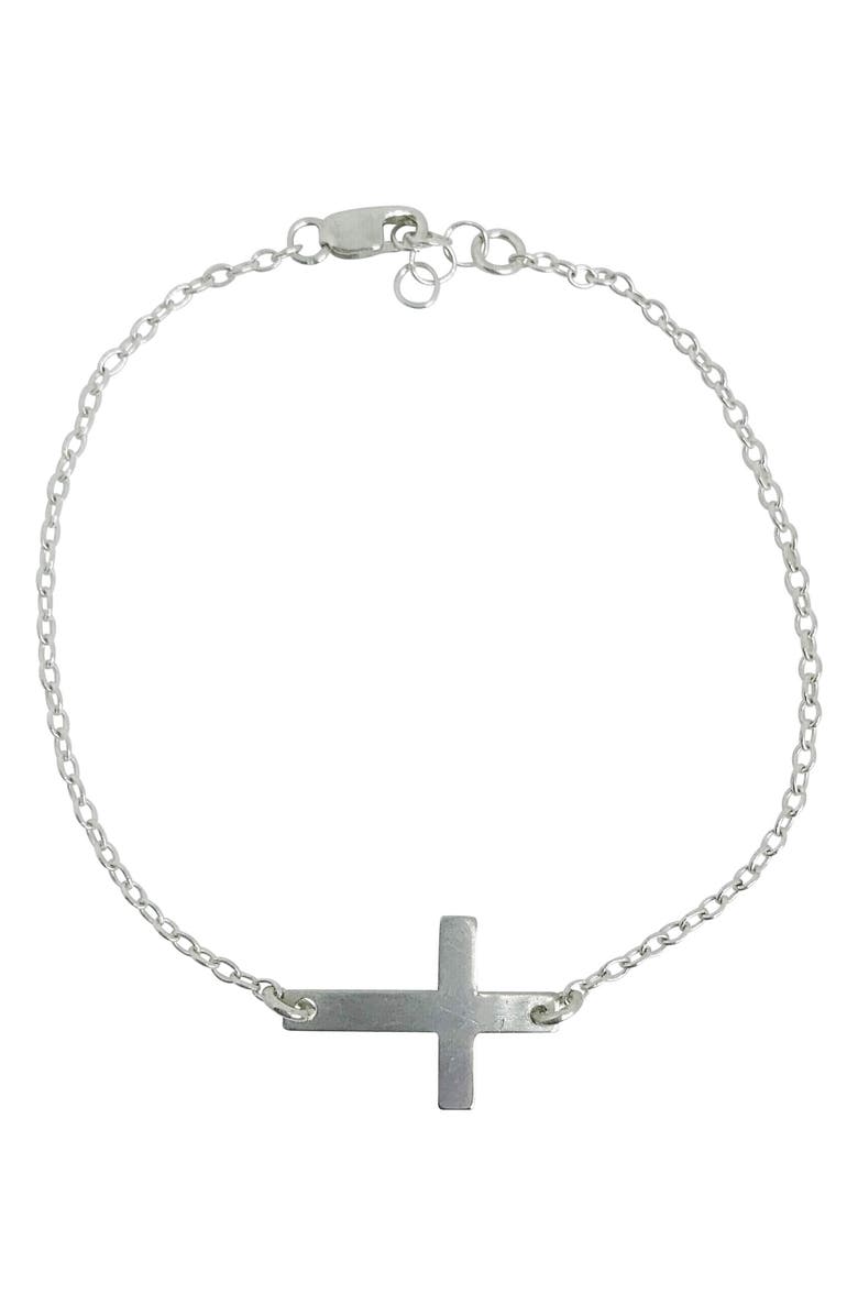 Nashelle Cross Charm Bracelet, Main, color,