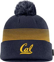 Nike Men's Nike Navy Cal Bears 2026 On-Field Peak Cuffed Knit Hat with Pom