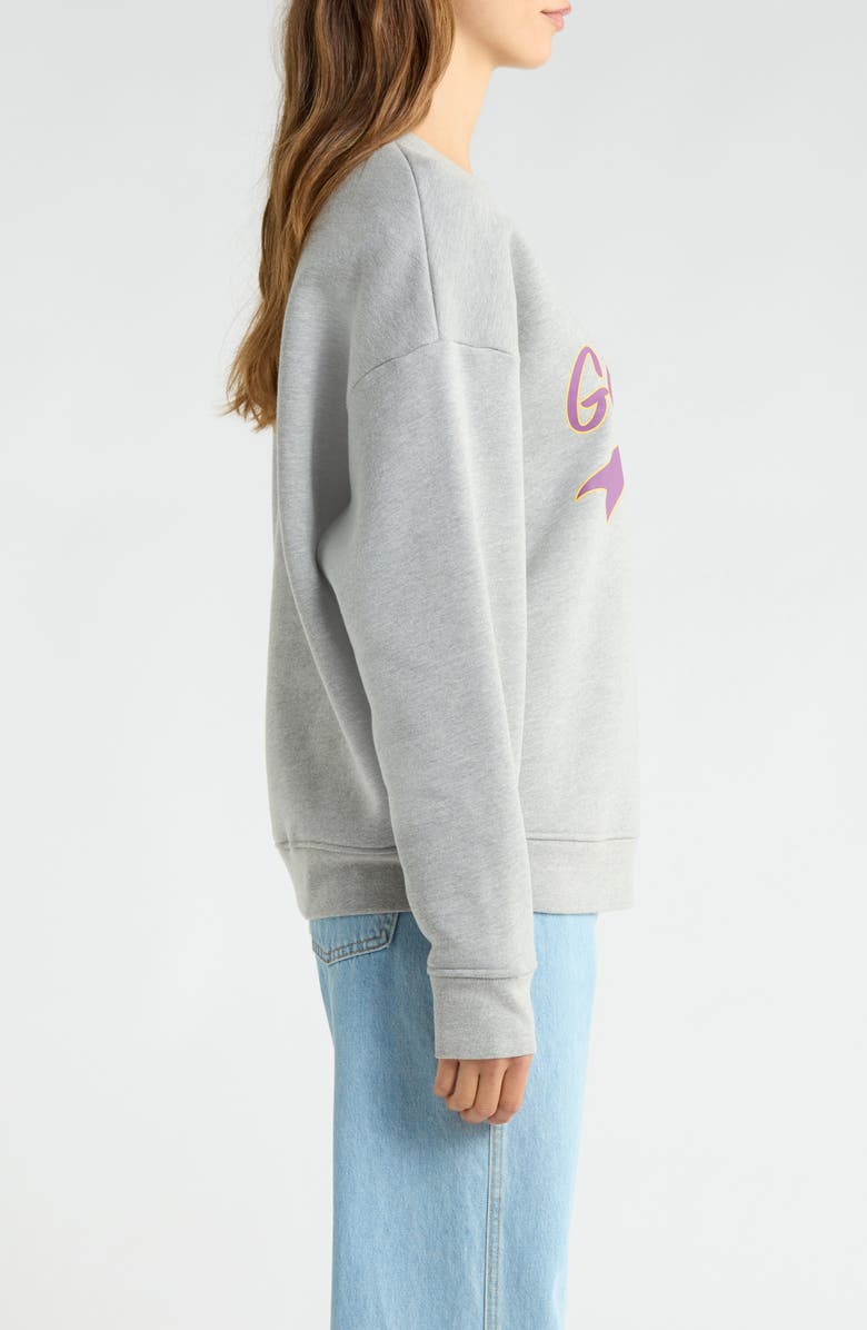 Favorite Daughter The Go Sports Sweatshirt, Alternate, color, Heather Grey/ Purple