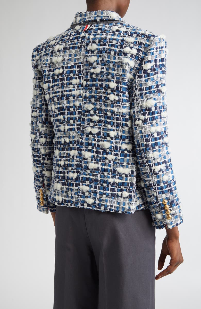 Thom Browne Denim Tweed Blazer, Alternate, color, Navy