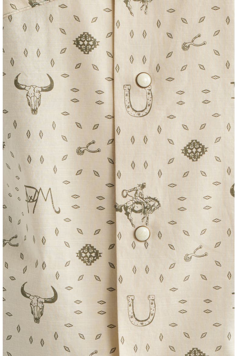 Short Sleeve Snap-Up Western Shirt, Alternate, color, WESTERN TAN