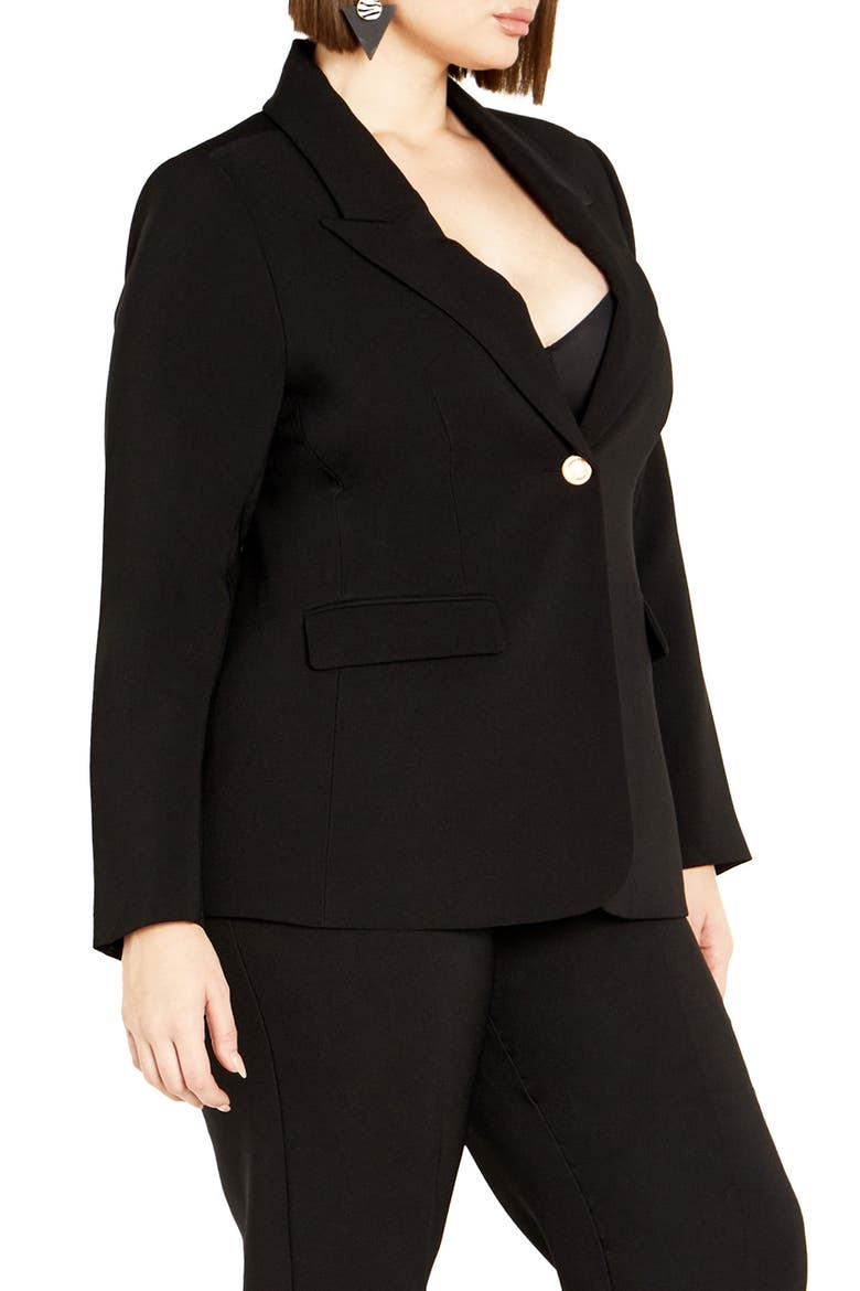 Kara Blazer, Alternate, color, BLACK