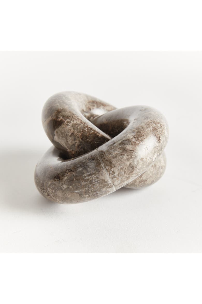 Linked Marble Rings Sculpture - Gray Marble Accent Decor, Alternate, color, Gray