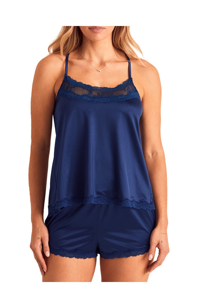 Adore Me Tiani Pajama Cami And Shorts Set, Alternate, color, Dark Blue