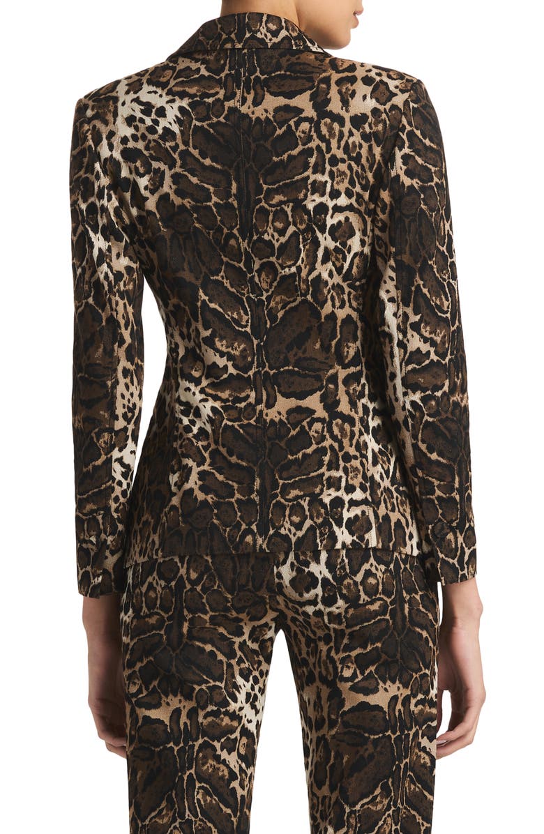 St. John Collection Leopard Jacquard Blazer, Alternate, color, 