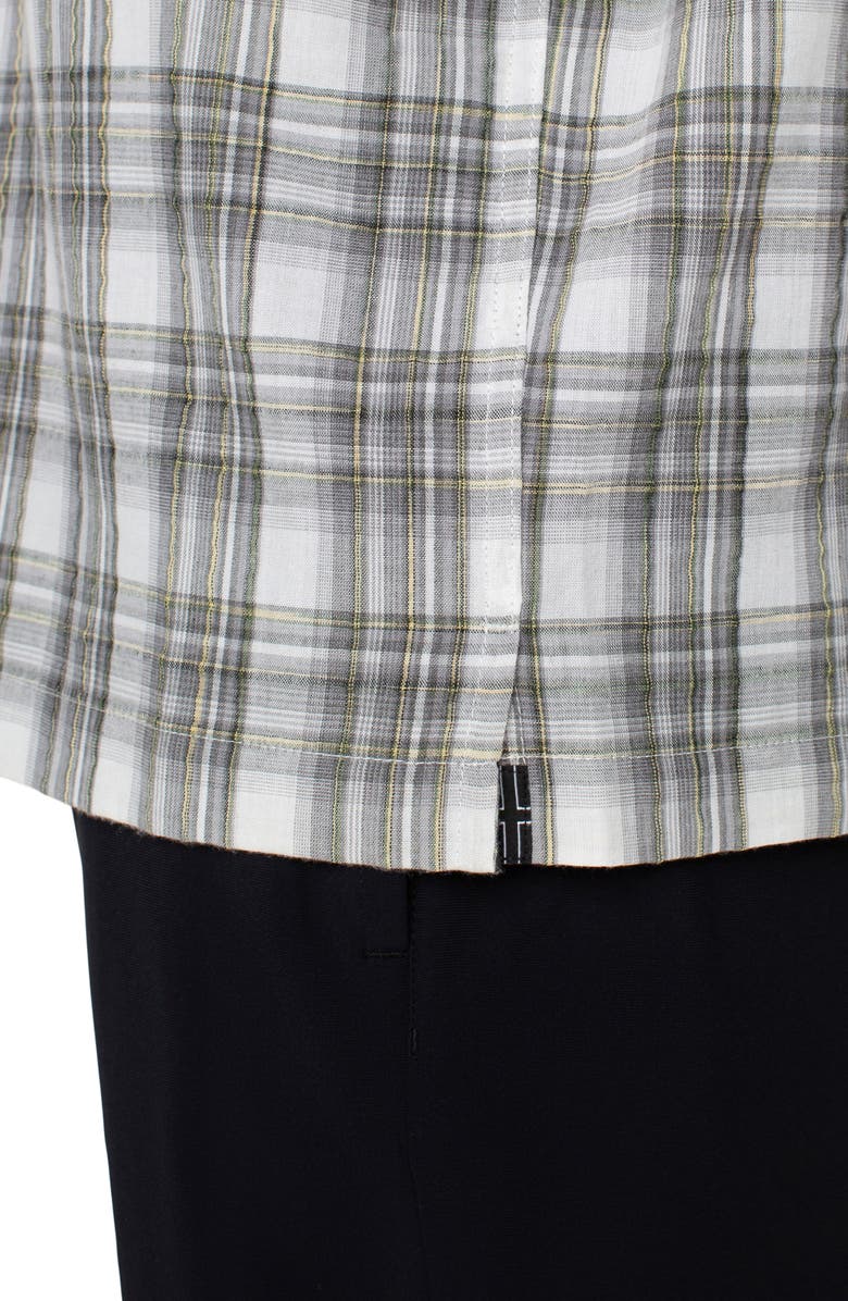 Liverpool Los Angeles Plaid Short Sleeve Button-Up Shirt, Alternate, color, 