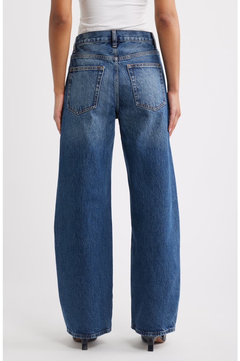The Bow High Waist Barrel Jeans, Alternate, color, OBSCURA