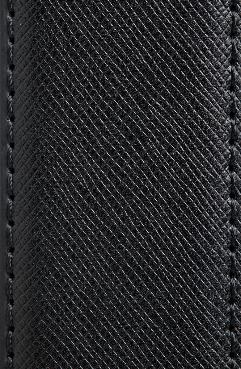 KARL LAGERFELD PARIS KL Logo Buckle Leather Belt, Alternate, color, Black