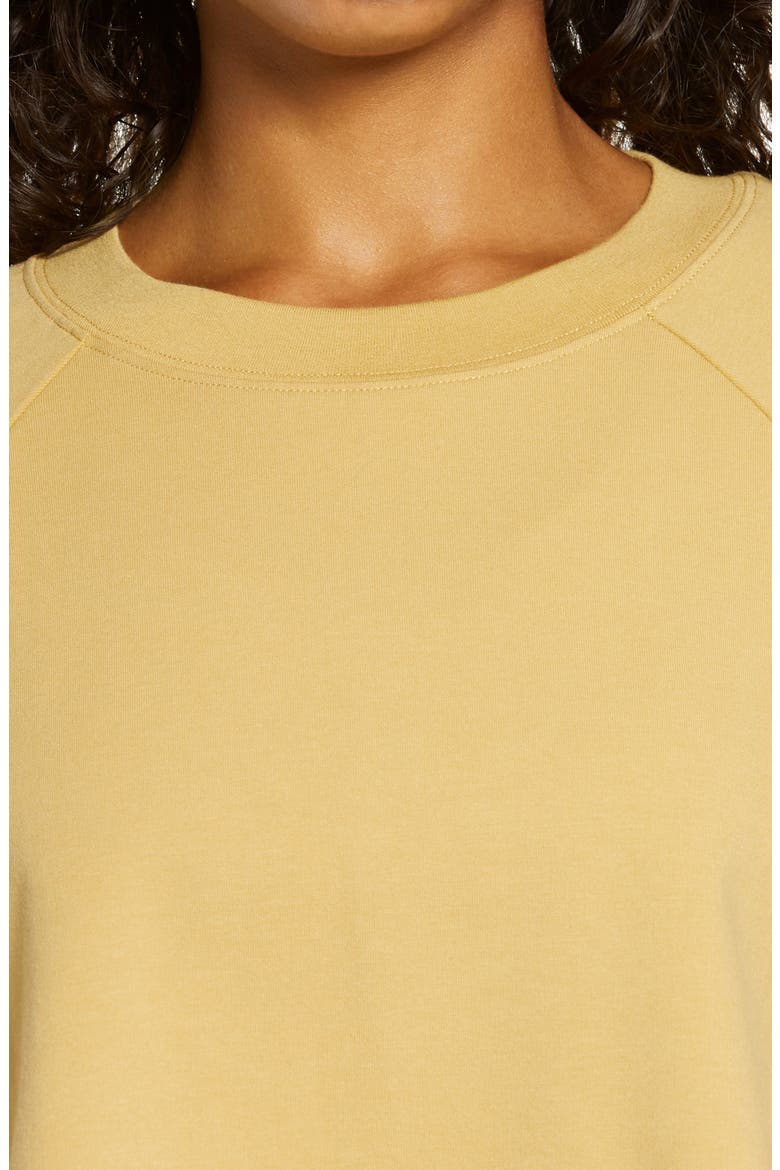 Double Take Crop Sweatshirt, Alternate, color, HONEY