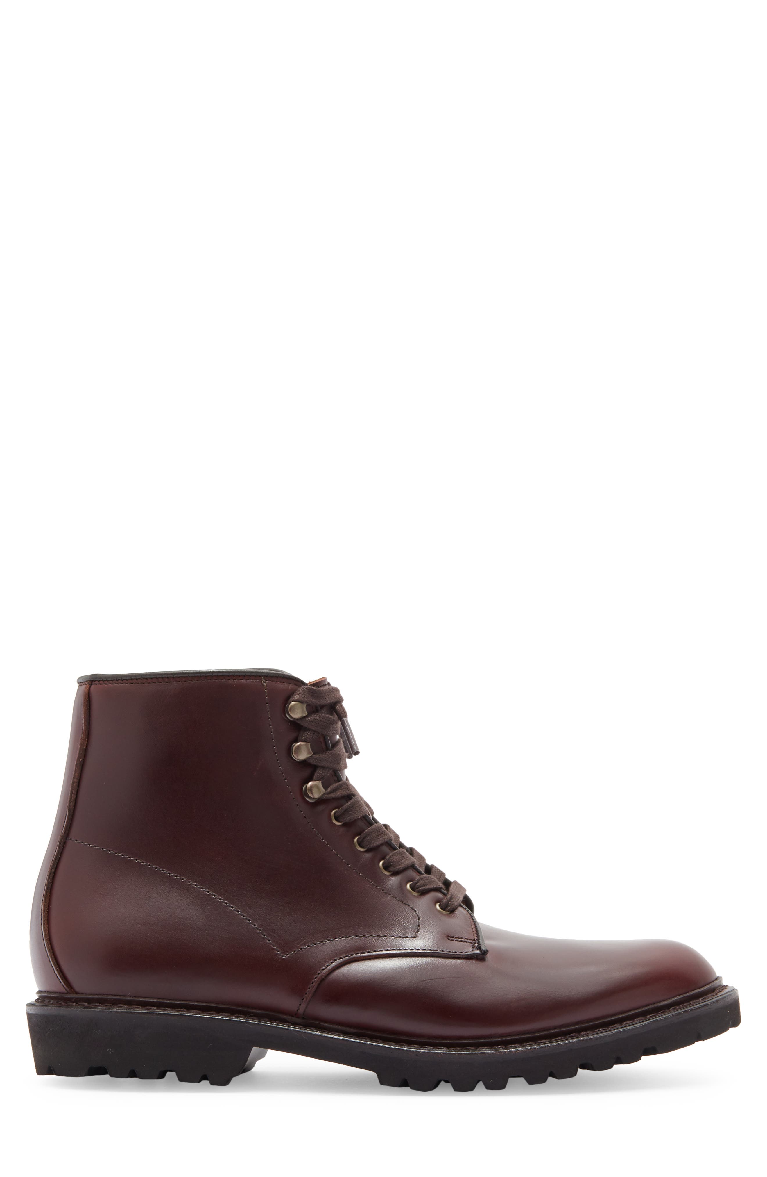 Allen Edmonds Hugo Lug Sole Boot, Alternate, color, Burgundy