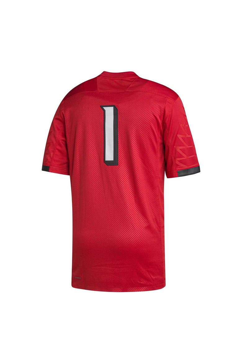 Men's adidas #1 Cardinal Louisville Cardinals Premier Football Jersey, Alternate, color, Cardinal