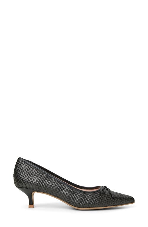 Jack Rogers Pammi Pointed Toe Kitten Heel Pump In Black