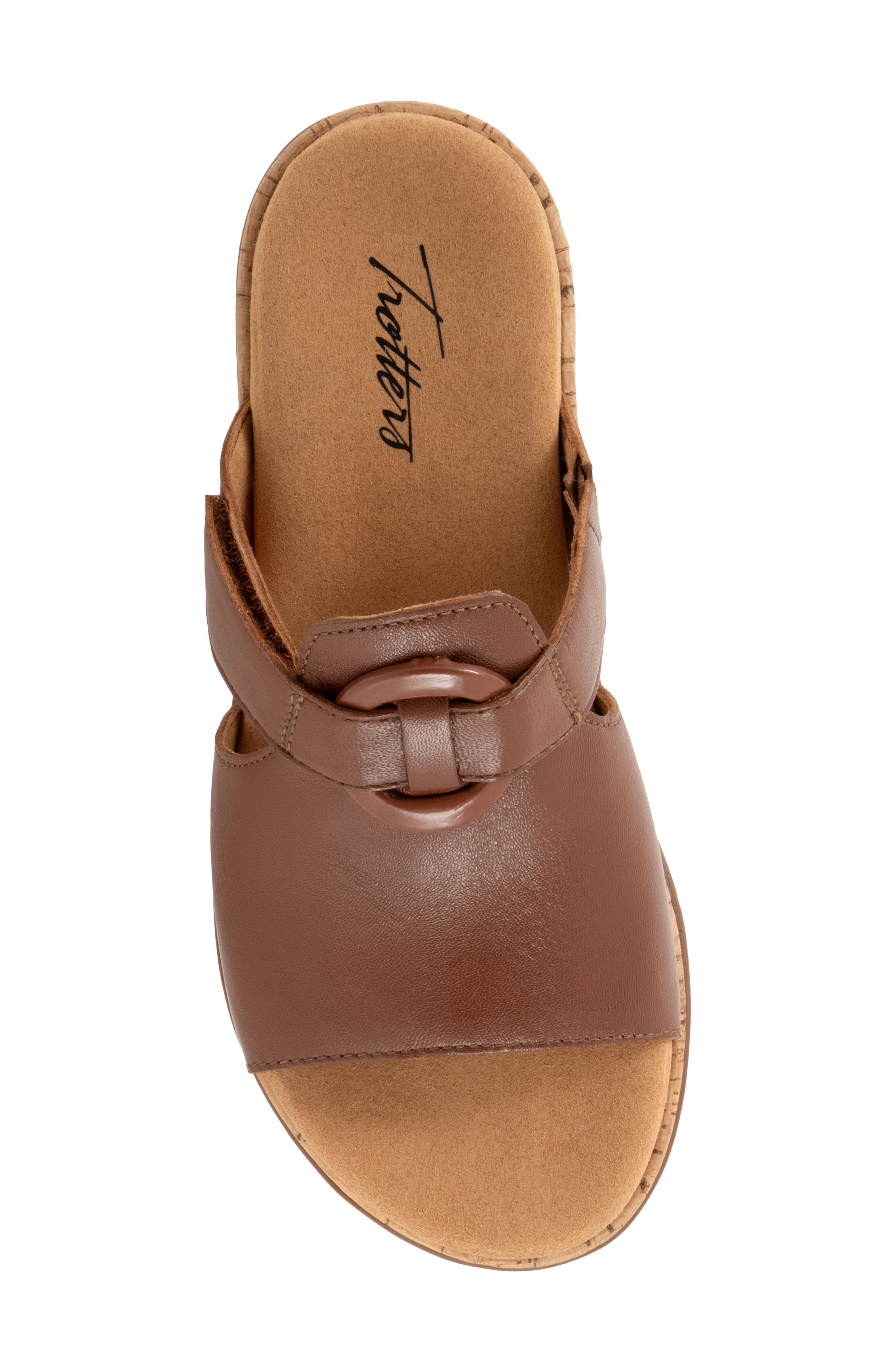 Ginnie Platform Wedge Slide Sandal, Alternate, color, LUGGAGE