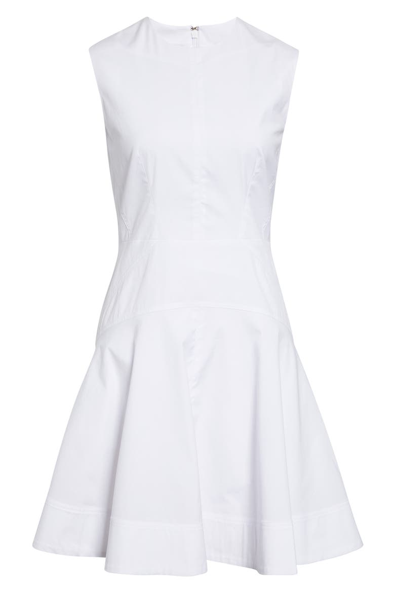 Karrigan Sleeveless Stretch Cotton Minidress, Alternate, color, WHITE