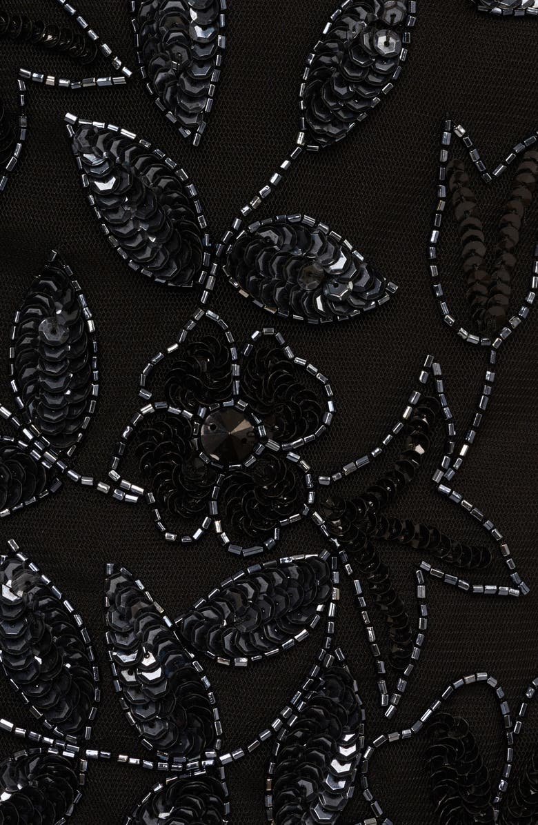 Adrianna Papell Floral Embroidered Beaded Trumpet Gown, Alternate, color, 