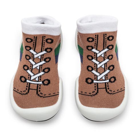 Toddler Sock Shoes Runner - Brown