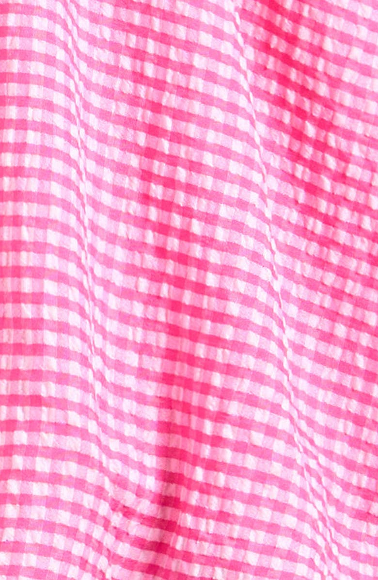 Good Luck Girl Kids' Gingham Smocked Sundress, Alternate, color, Fuchsia