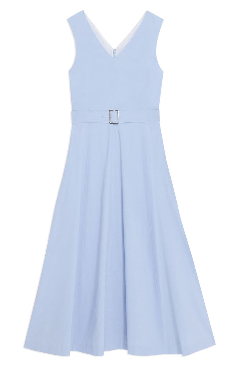 Theory Good Sleeveless A-Line Linen Blend Dress, Alternate, color,