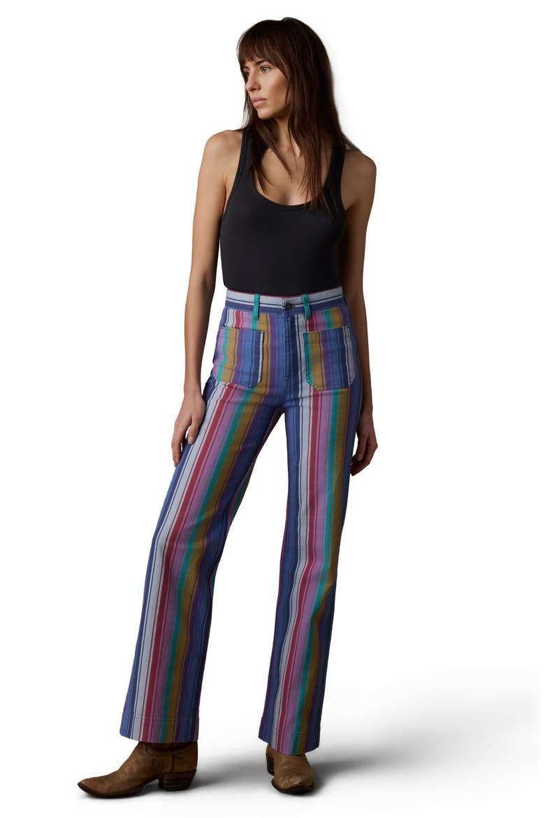 Sunset Stripe Patch Pocket Jeans, Alternate, color, PAINTED ROW STRIPE