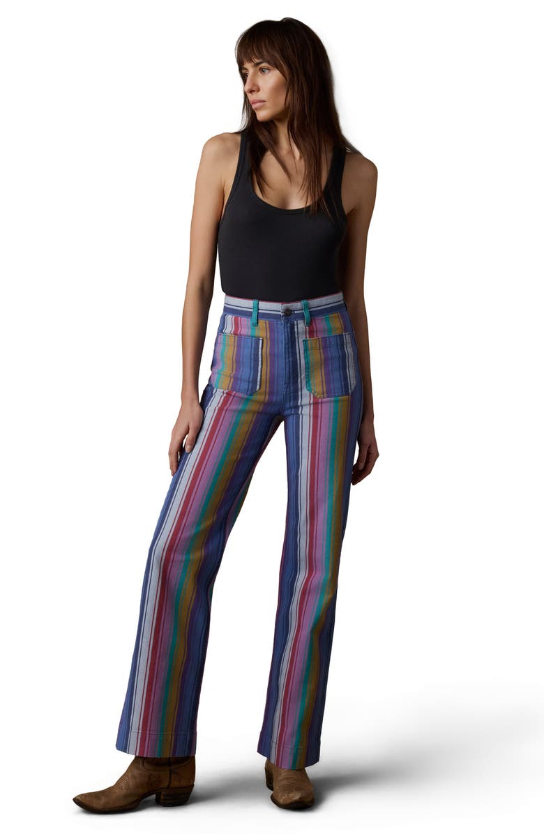 Faherty Sunset Stripe Patch Pocket Jeans, Alternate, color, Painted Row Stripe