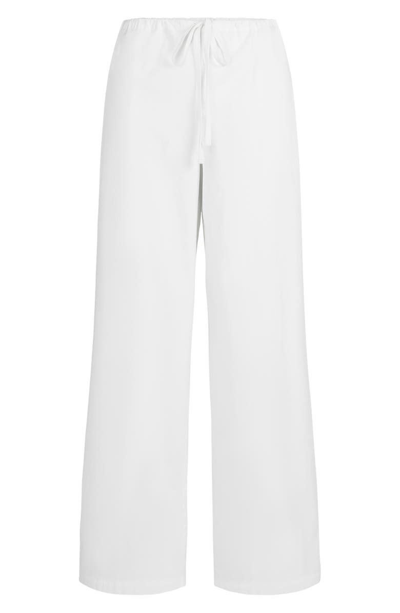 Cotton Poplin Straight Leg Pants