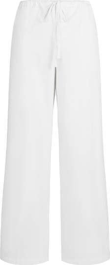 Cotton Poplin Straight Leg Pants