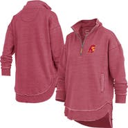 PRESSBOX Women's Pressbox Cardinal USC Trojans Northfork Sojourn Poncho Quarter-Zip Sweatshirt