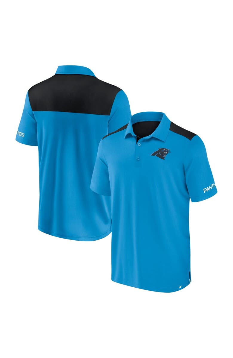 FANATICS Men
s Fanatics  Blue/Black Carolina Panthers Colorblock Polo, Main, color, Blue