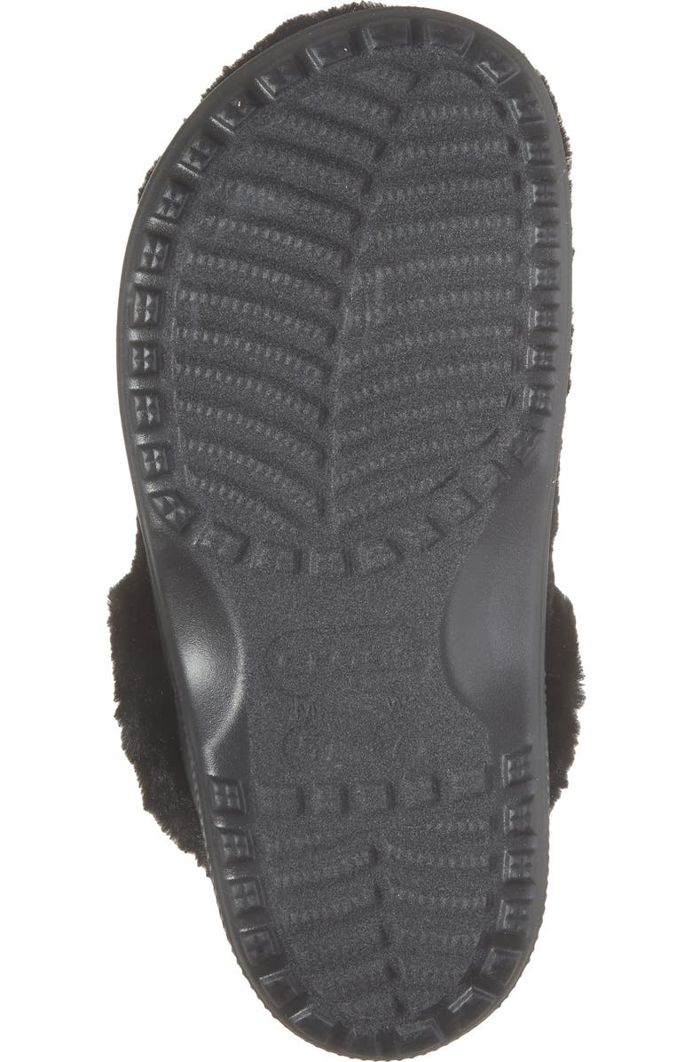 CROCS Classic Unfurgettable Faux Fur Clog, Alternate, color, Black