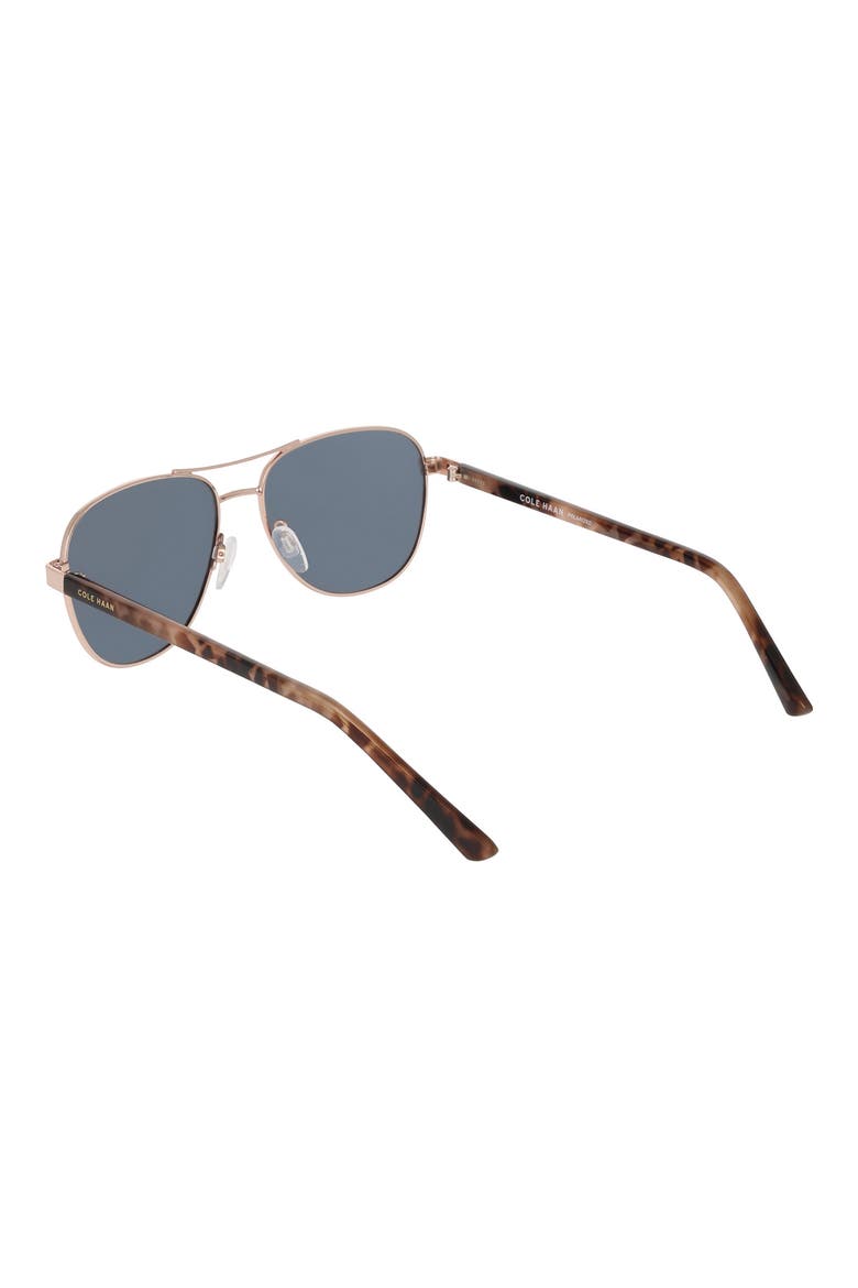 55mm Aviator Sunglasses, Alternate, color, ROSE GOLD