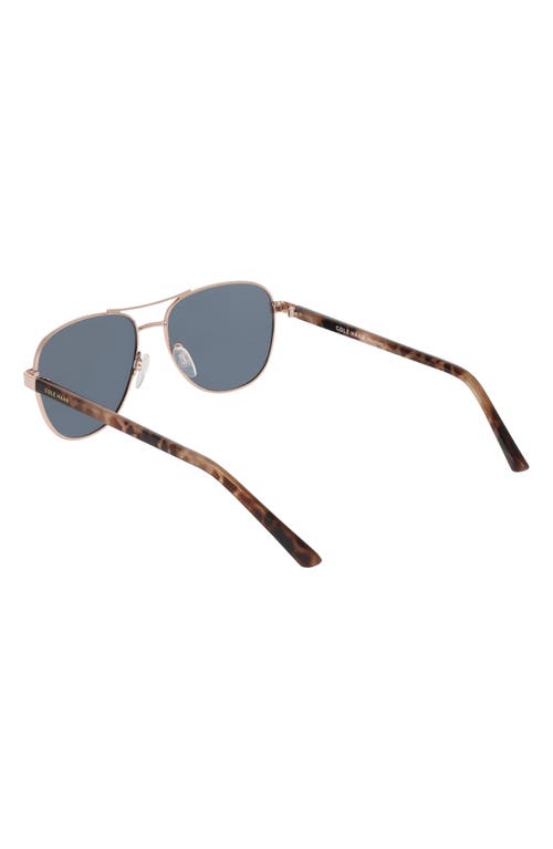 Cole Haan 55mm Aviator Sunglasses In Metallic