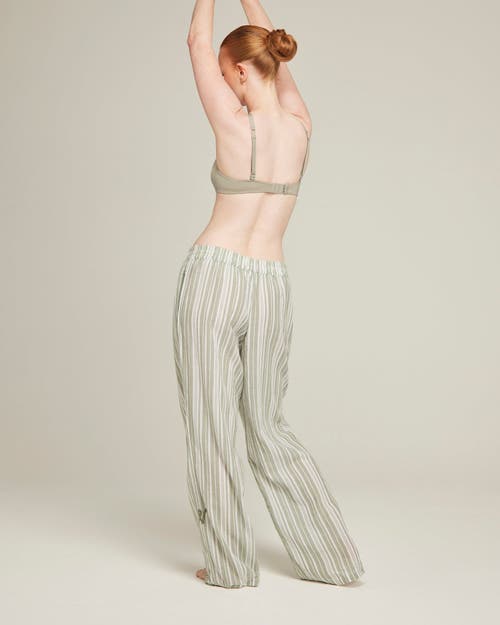 Nudea The Classic Trouser In Sage Stripe