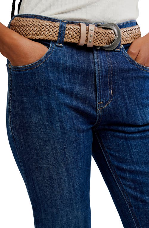 Free People Double Knot High Waist Straight Leg Jeans In Blue