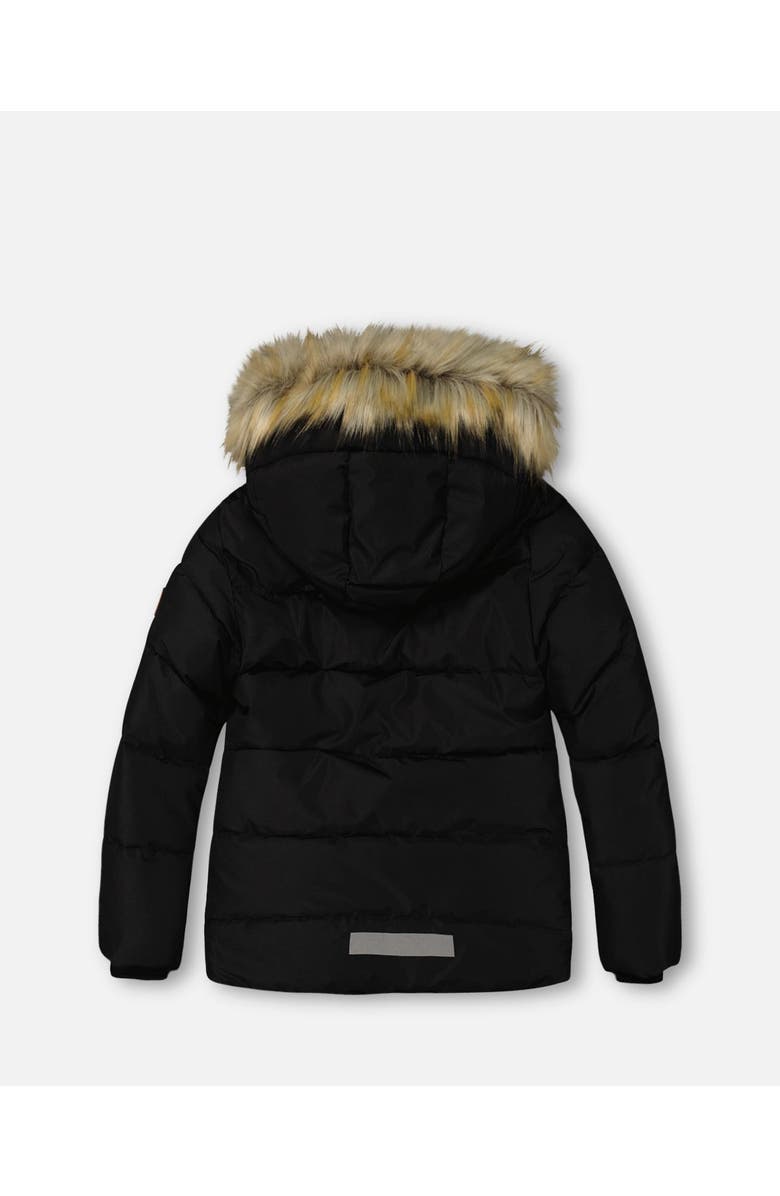 Deux par Deux Kids Unisex Puffy Jacket Black, Alternate, color, 