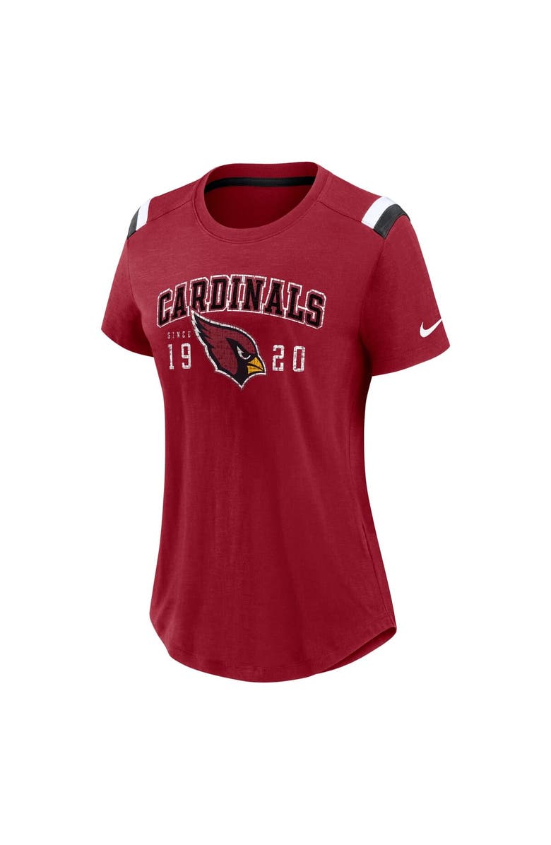 Nike Women's Nike Heather Red Arizona Cardinals Historic Slub Fashion T-Shirt, Alternate, color, Heather Red