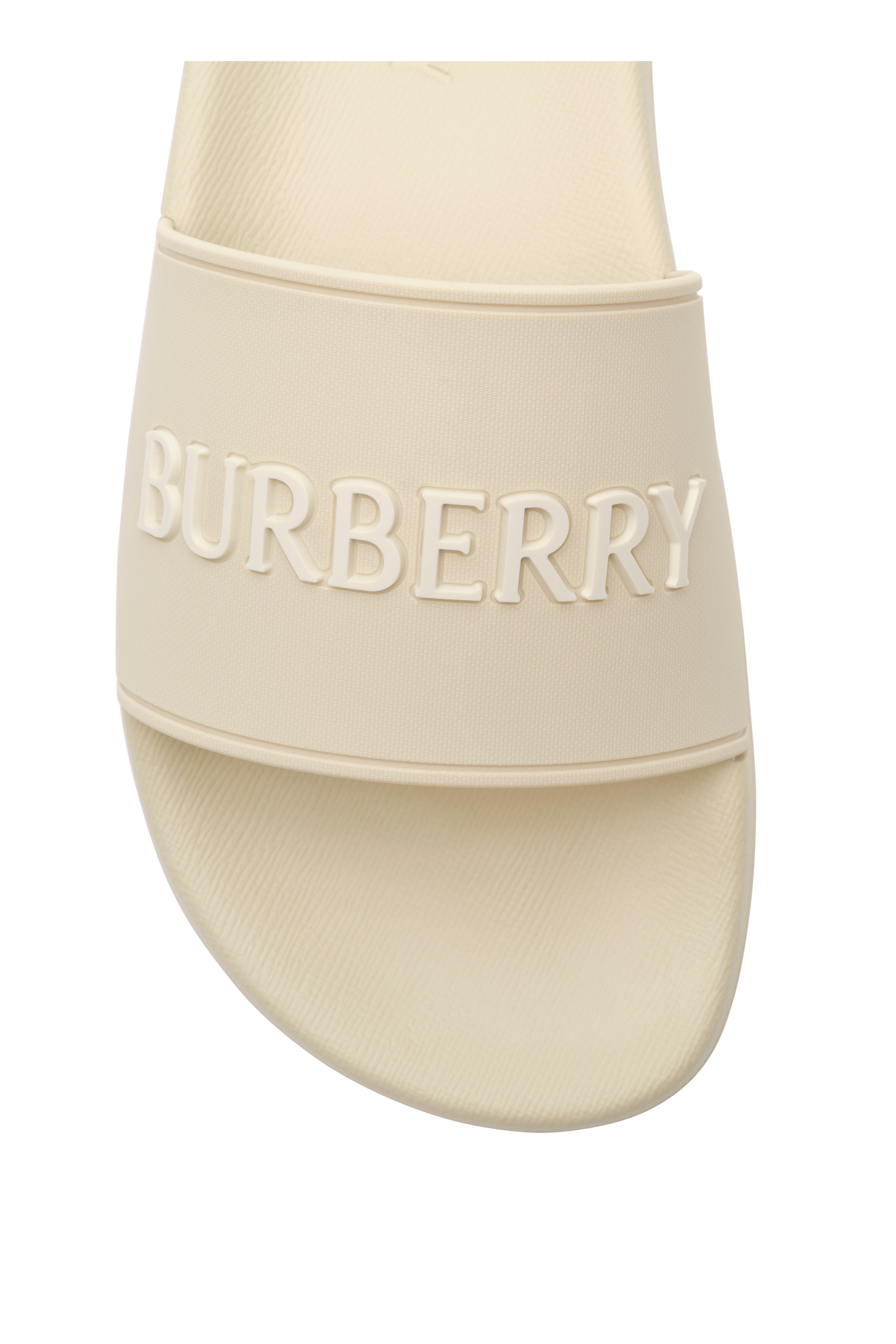 Logo Slides, Alternate, color, Sesame white/dove beige