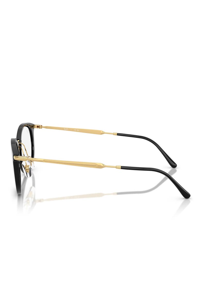 51mm Oval optical glasses, Alternate, color, BLACK