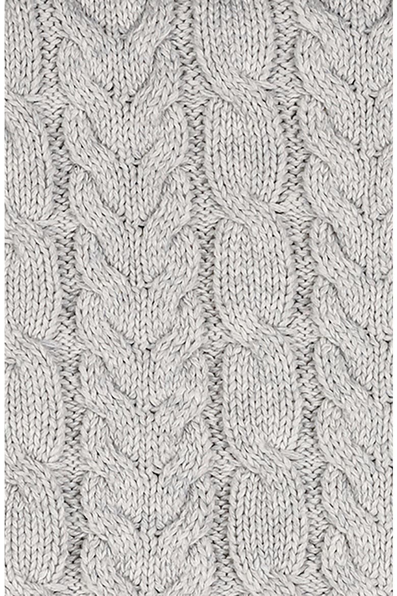 0 Organic Cable Knit Baby Blanket Unisex, Alternate, color, Light Gray Heather Cable