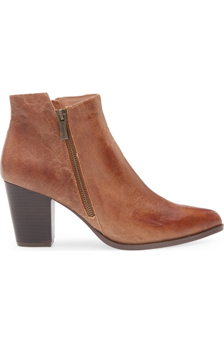 Chocolat Blu Eri Pointed Toe Bootie, Alternate, color, Brown Leather