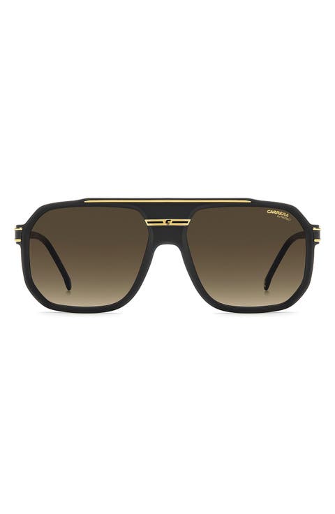 60mm Rectangular Flat Top Sunglasses